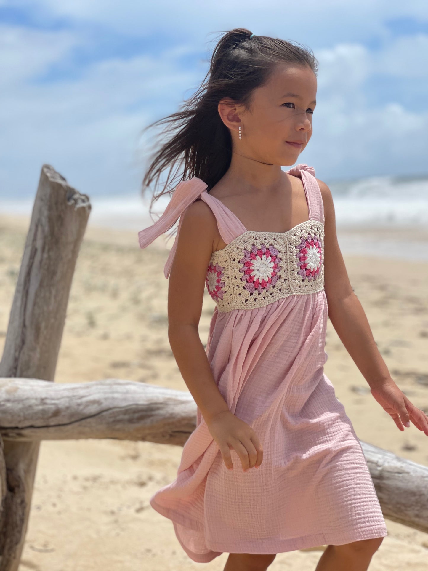 Little Crochet Dress (baby Pink)